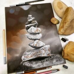 Каменная башня. В наличии, 25×33, сухая пастель, пастельные карандаши, пастельная бумага. Без рамы. Цена 6000 ₽.