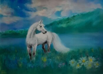 Лошадь, Юлия Кмитто, 30х40